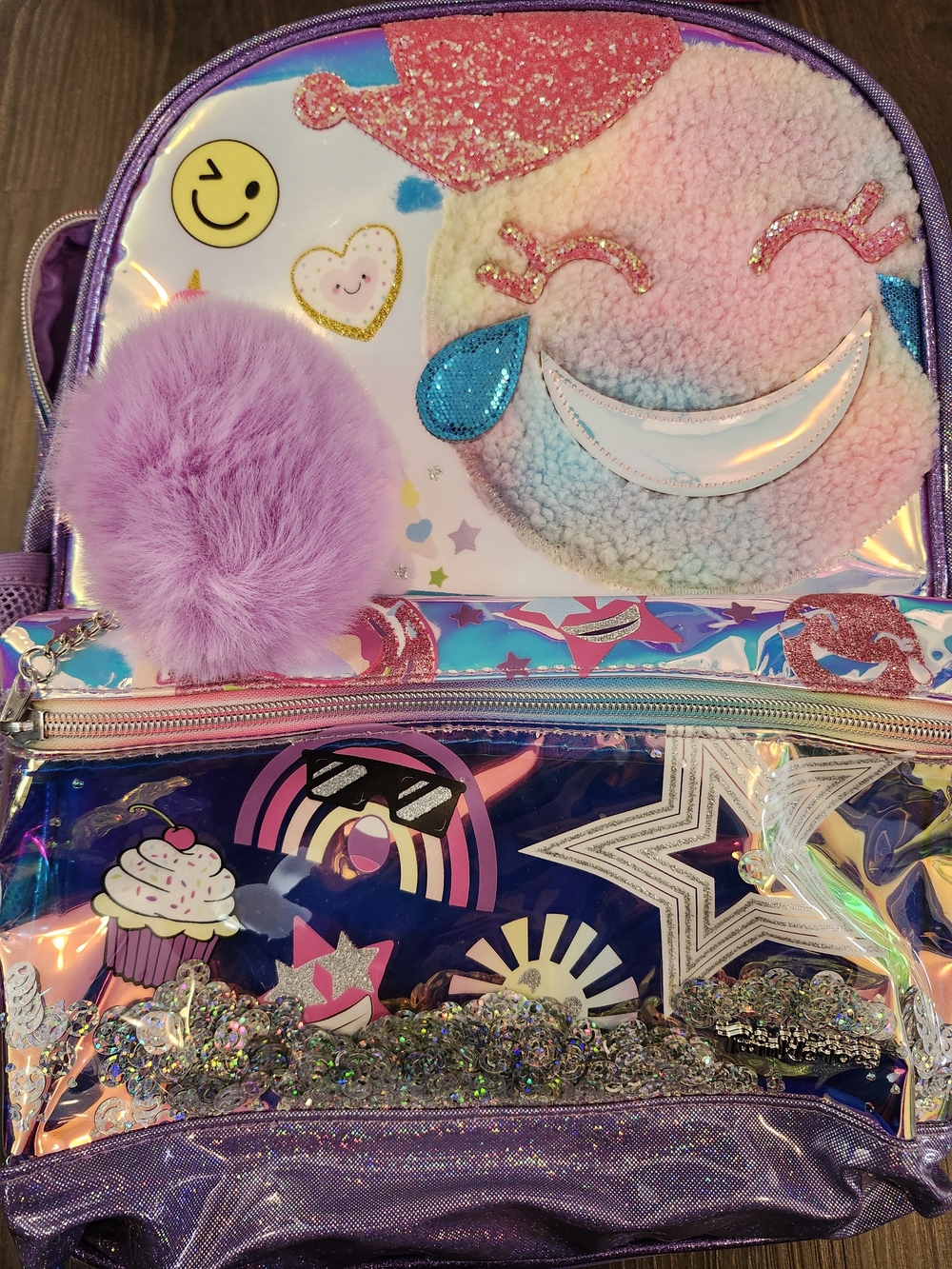 Sketchers Twinkle Toes Holographic Backpack.